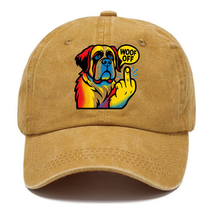 Saint Bernard with gentle giant face and droopy jowls, huge paw raised - Classic Cap - Golden Harvest(Yellow)