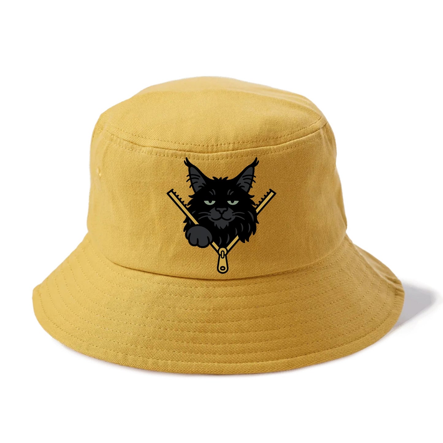 Black Maine Coon - Bucket Hat - Golden Harvest(Yellow)