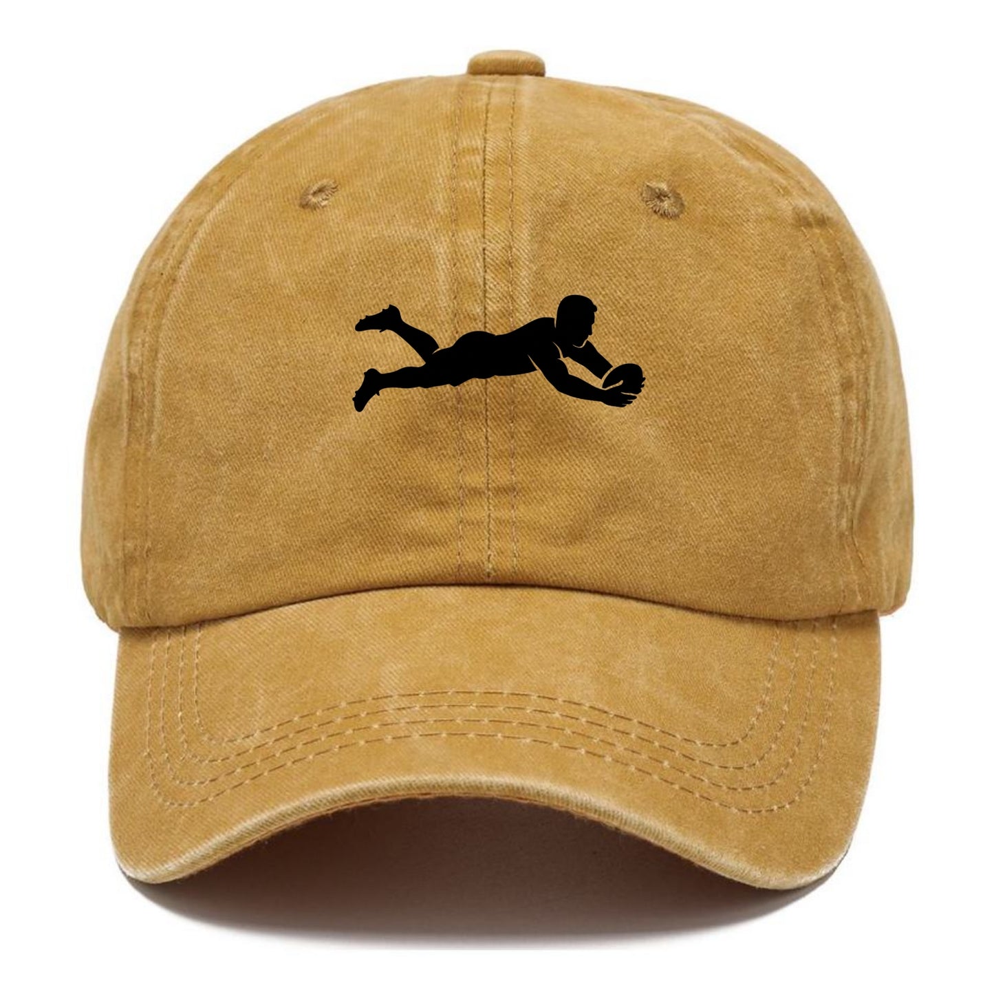 Rugby player diving for try - Classic Cap - Golden Harvest(Yellow)