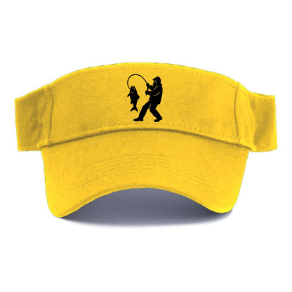 Alaskan fisherman hauling catch - Visor - Golden Harvest(Yellow)