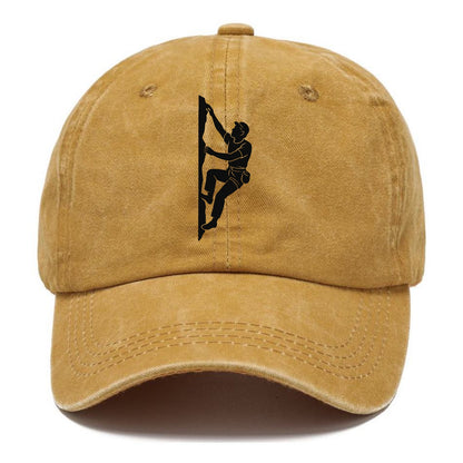 Rock climber reaching for the next hold - Classic Cap - Golden Harvest(Yellow)