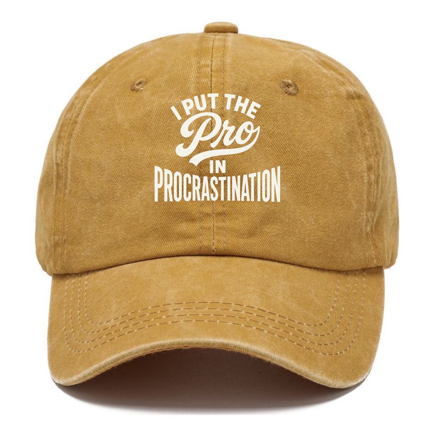 I Put The Pro In Procrastination - Classic Cap - Golden Harvest(Yellow)