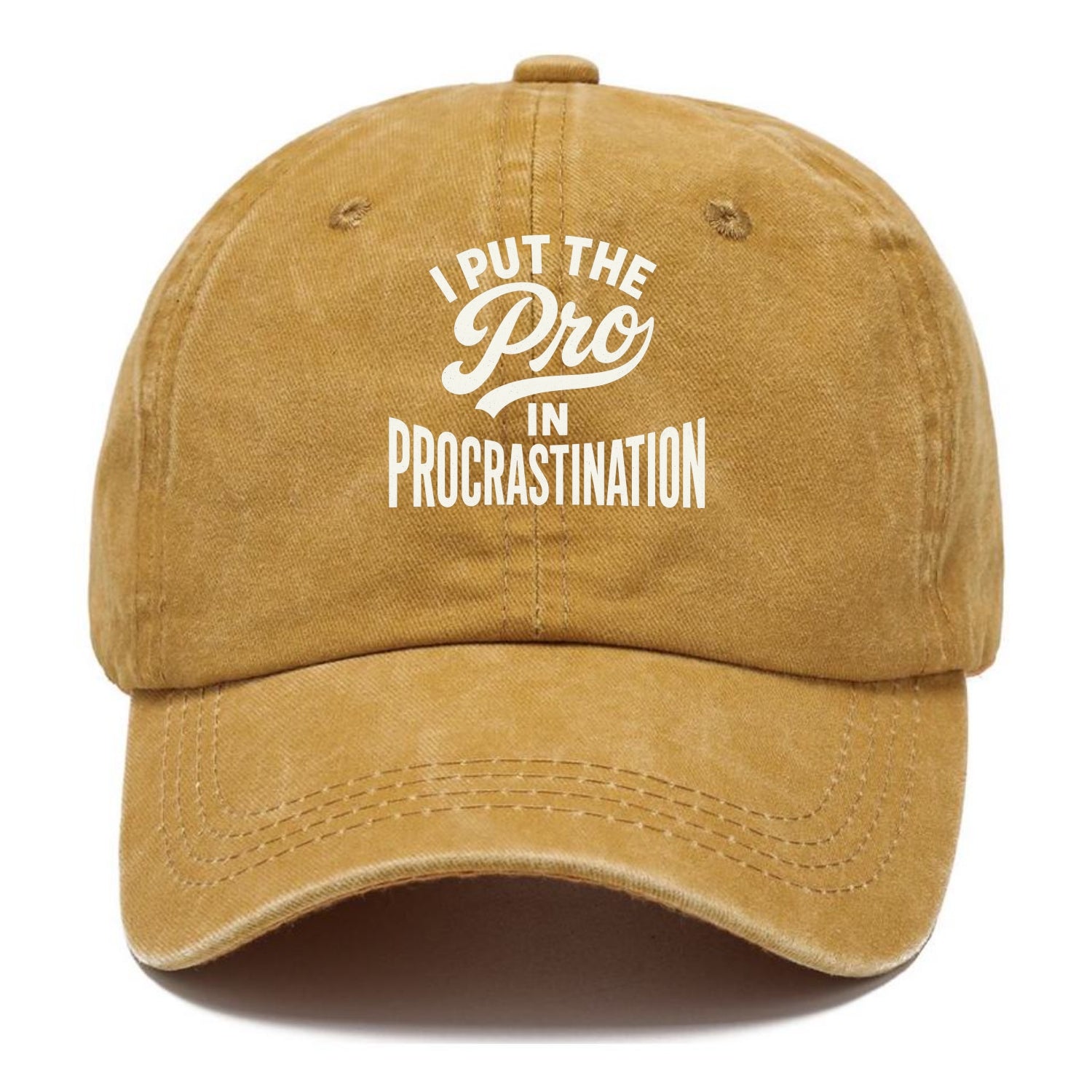 I Put The Pro In Procrastination - Classic Cap - Golden Harvest(Yellow)