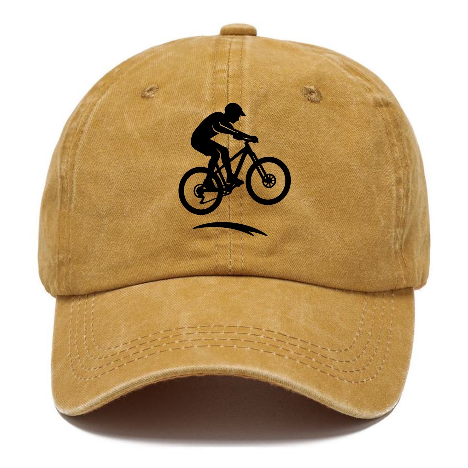 Mountain biker catching air - Classic Cap - Golden Harvest(Yellow)
