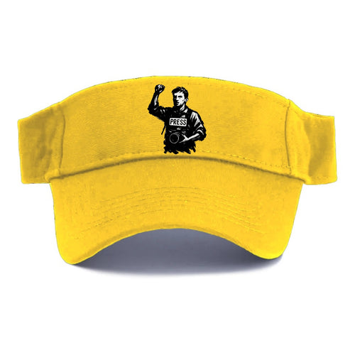 Journalist with camera - press freedom ink painting - Visor