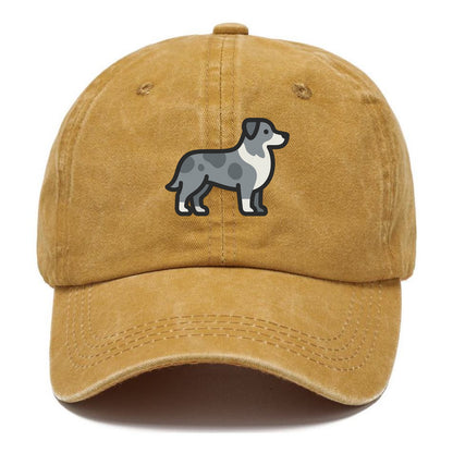 Australian Shepherd - Blue merle flat side profile - Classic Cap - Golden Harvest(Yellow)