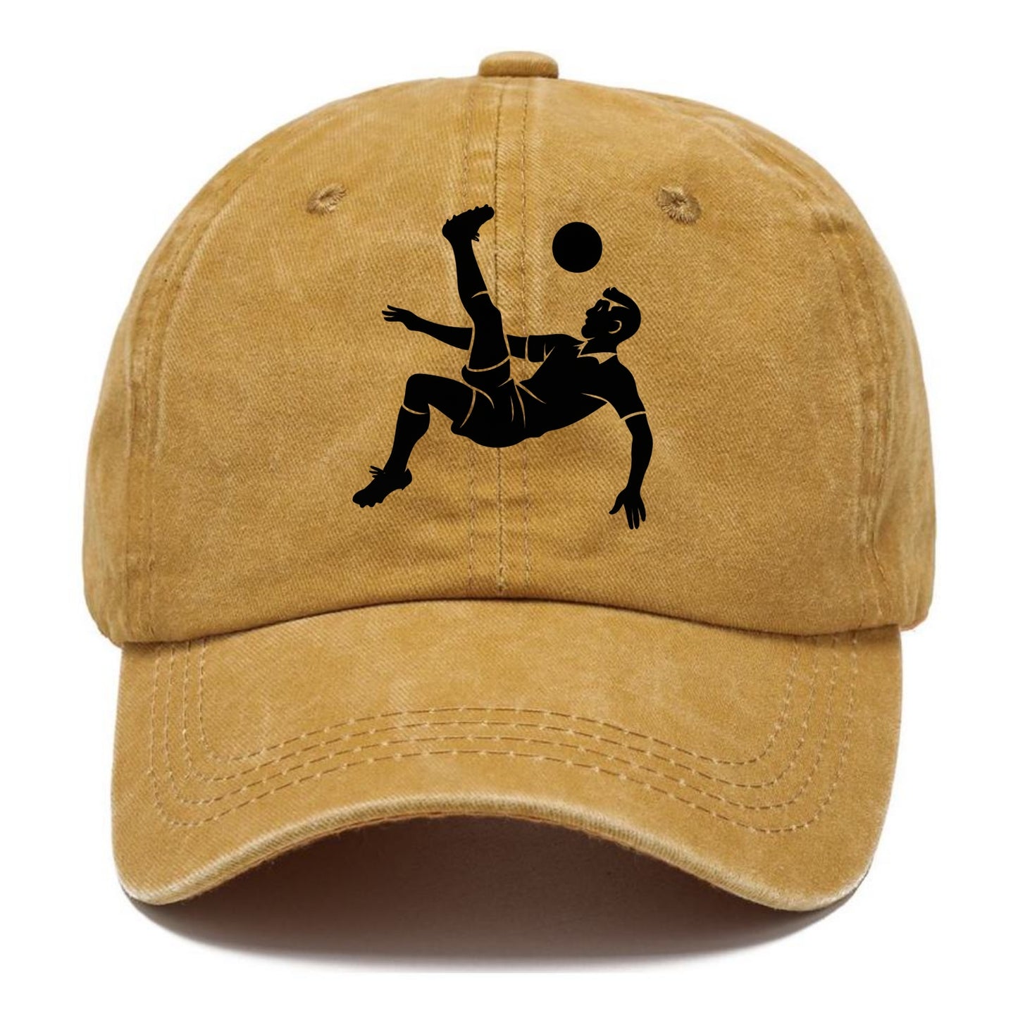 Soccer player doing a bicycle kick - Classic Cap - Golden Harvest(Yellow)