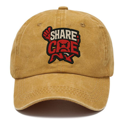 SHARE;CARE TOO MUCH Oversharer Green Hat - Classic Cap - Golden Harvest(Yellow)