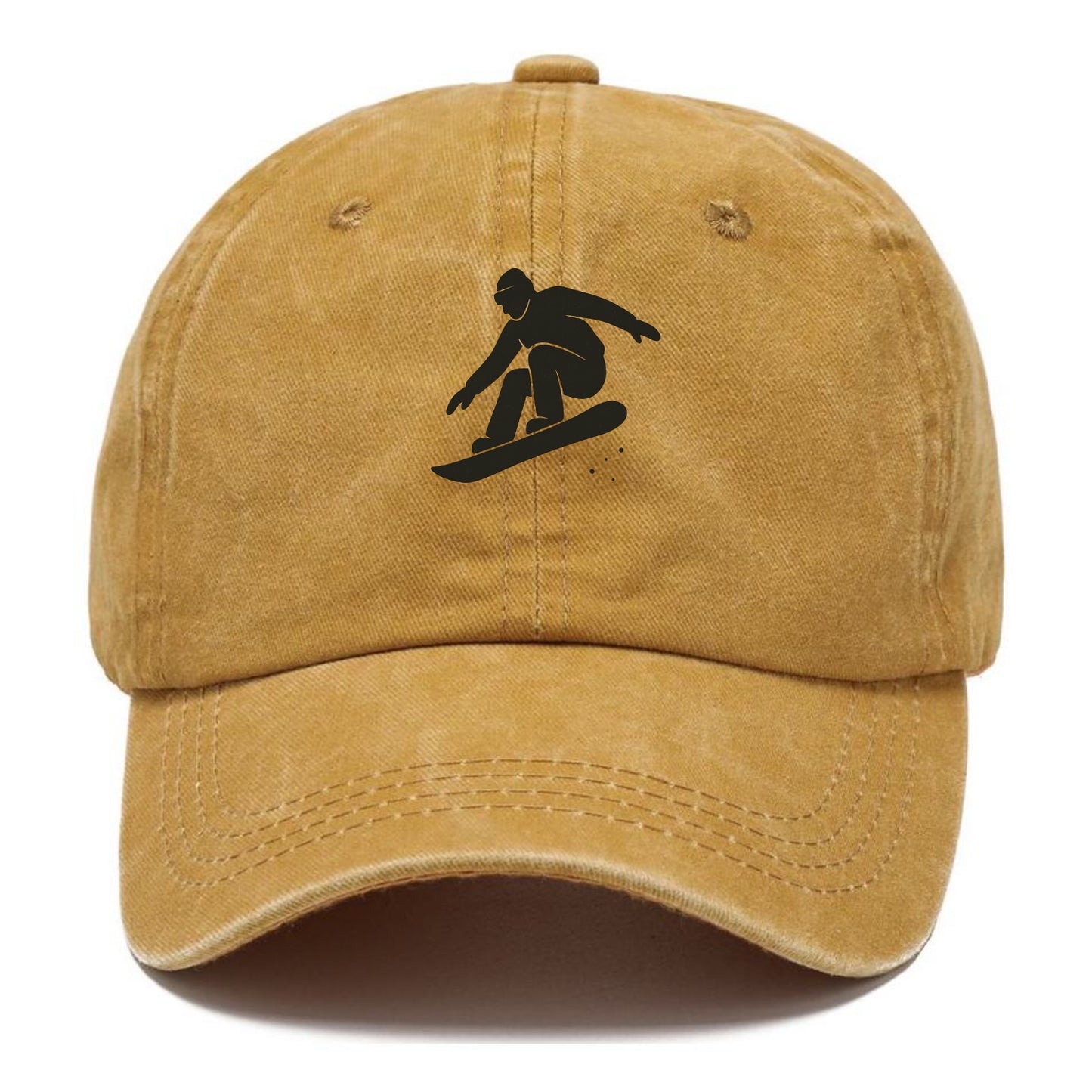 Snowboarder catching air off a jump - Classic Cap - Golden Harvest(Yellow)