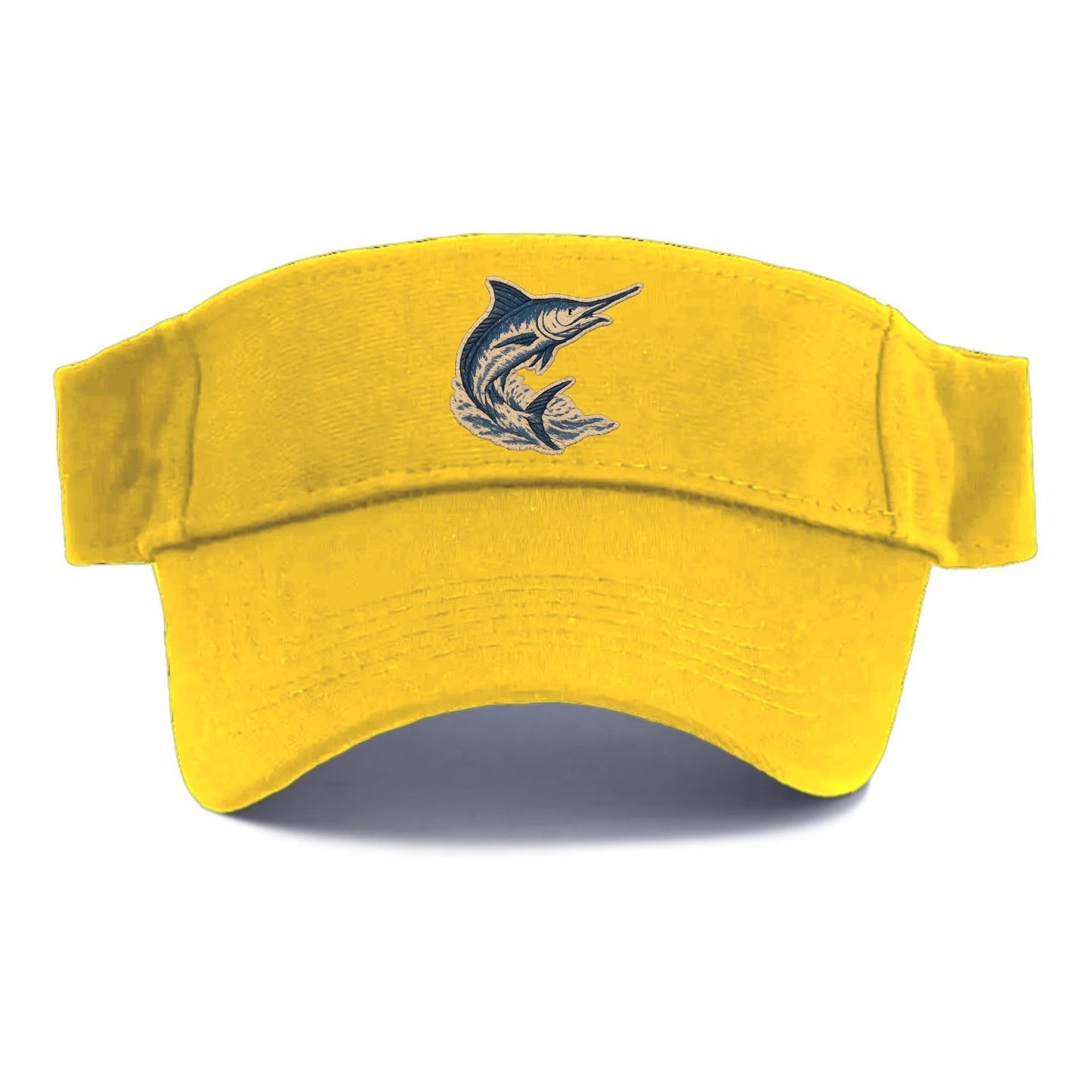 SWORDFISH MARLIN - leaping marlin in blue and silver , sport fishing - Visor - Golden Harvest(Yellow)