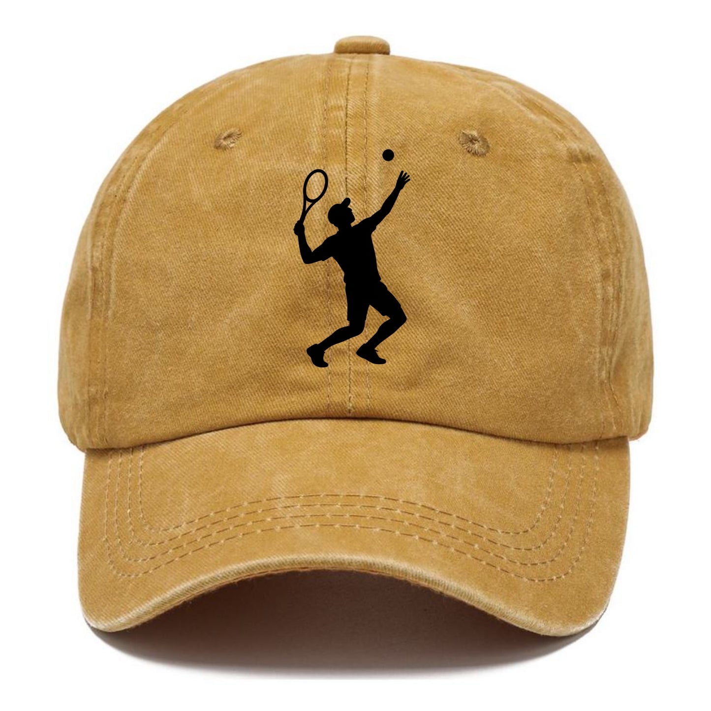 Tennis player serving powerful shot - Classic Cap - Golden Harvest(Yellow)