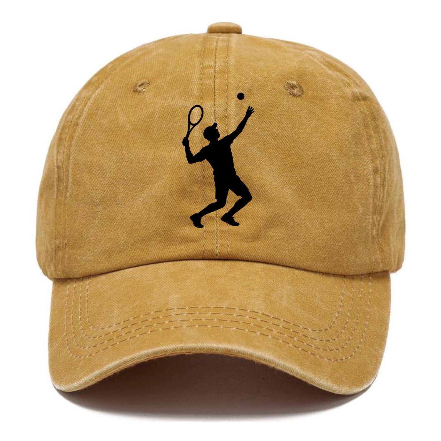 Tennis player serving powerful shot - Classic Cap - Golden Harvest(Yellow)