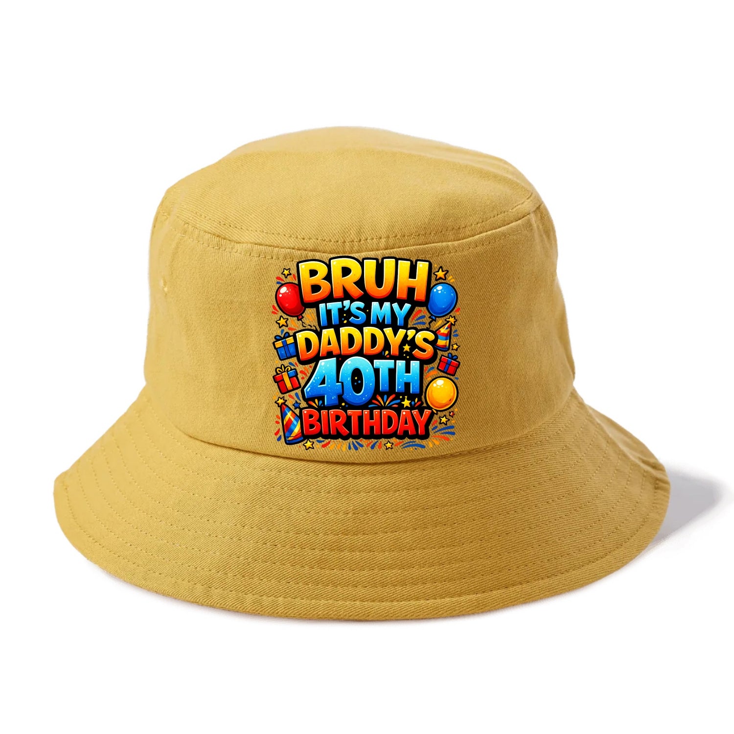 Daddy's 40th Birthday - Bucket Hat - Golden Harvest(Yellow)