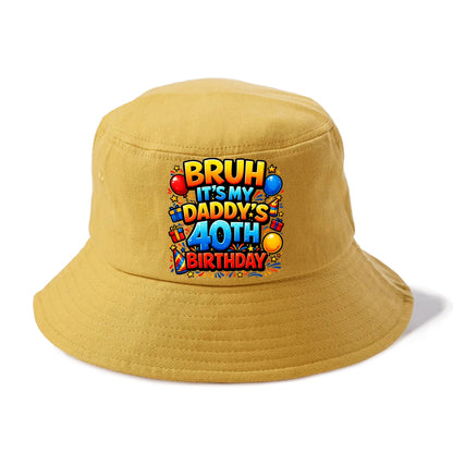 Daddy's 40th Birthday - Bucket Hat - Golden Harvest(Yellow)