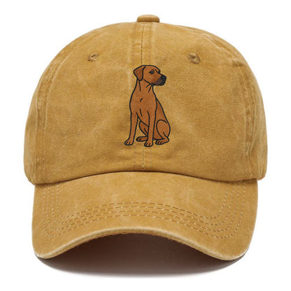 Rhodesian Ridgeback - Red wheaten embroidered pose - Classic Cap - Golden Harvest(Yellow)