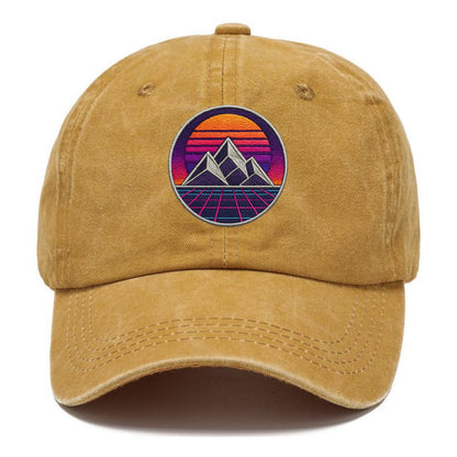 Retrowave Mountains - Classic Cap - Golden Harvest(Yellow)