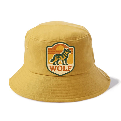 Digital Pixel Wolf  - Bucket Hat - Golden Harvest(Yellow)