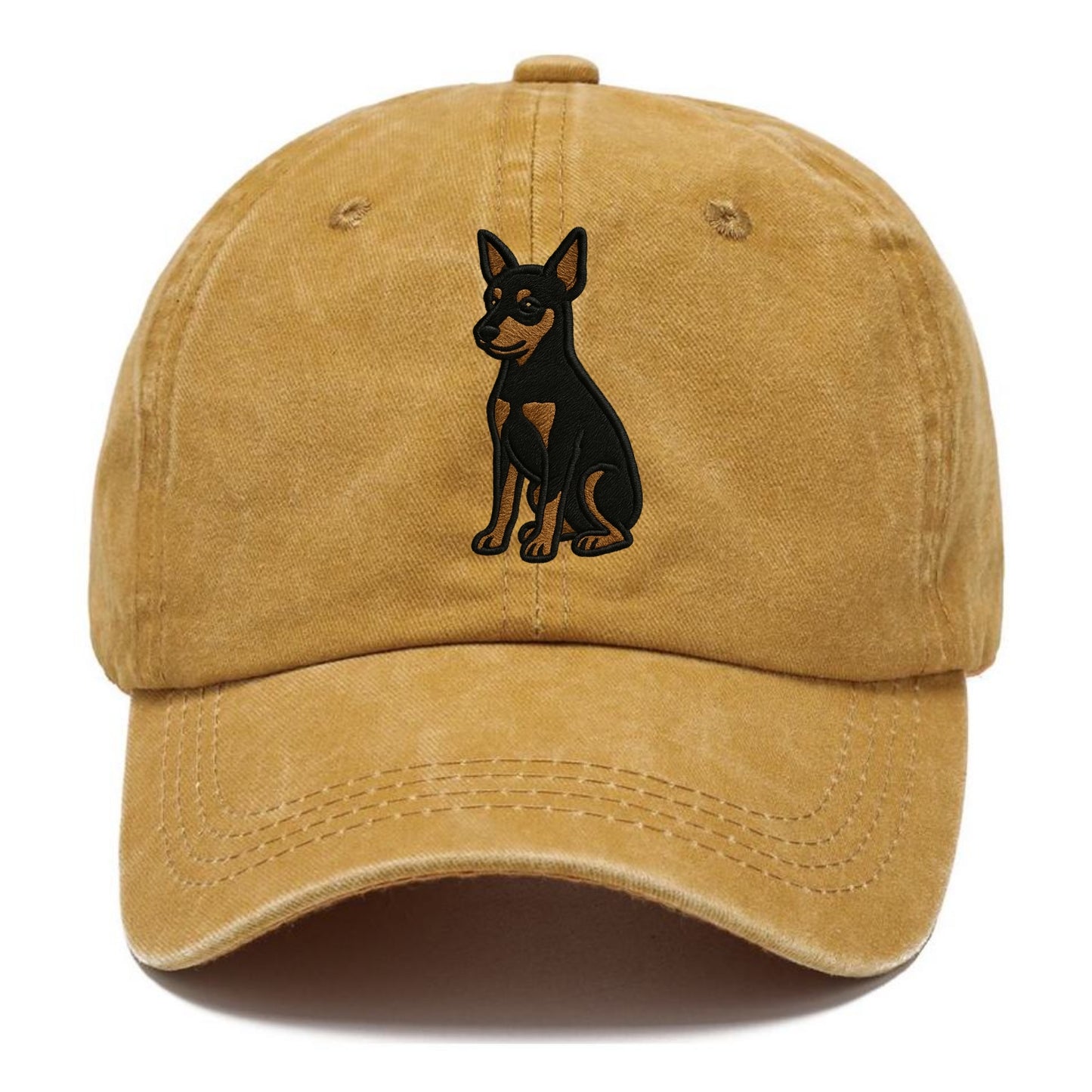 Miniature Pinscher - Black and tan sitti Classic Cap - Golden Harvest(Yellow)