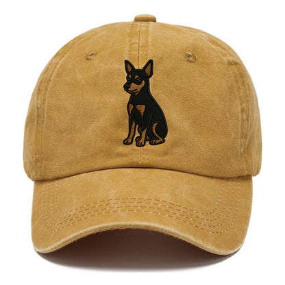 Miniature Pinscher - Black and tan sitti Classic Cap - Golden Harvest(Yellow)