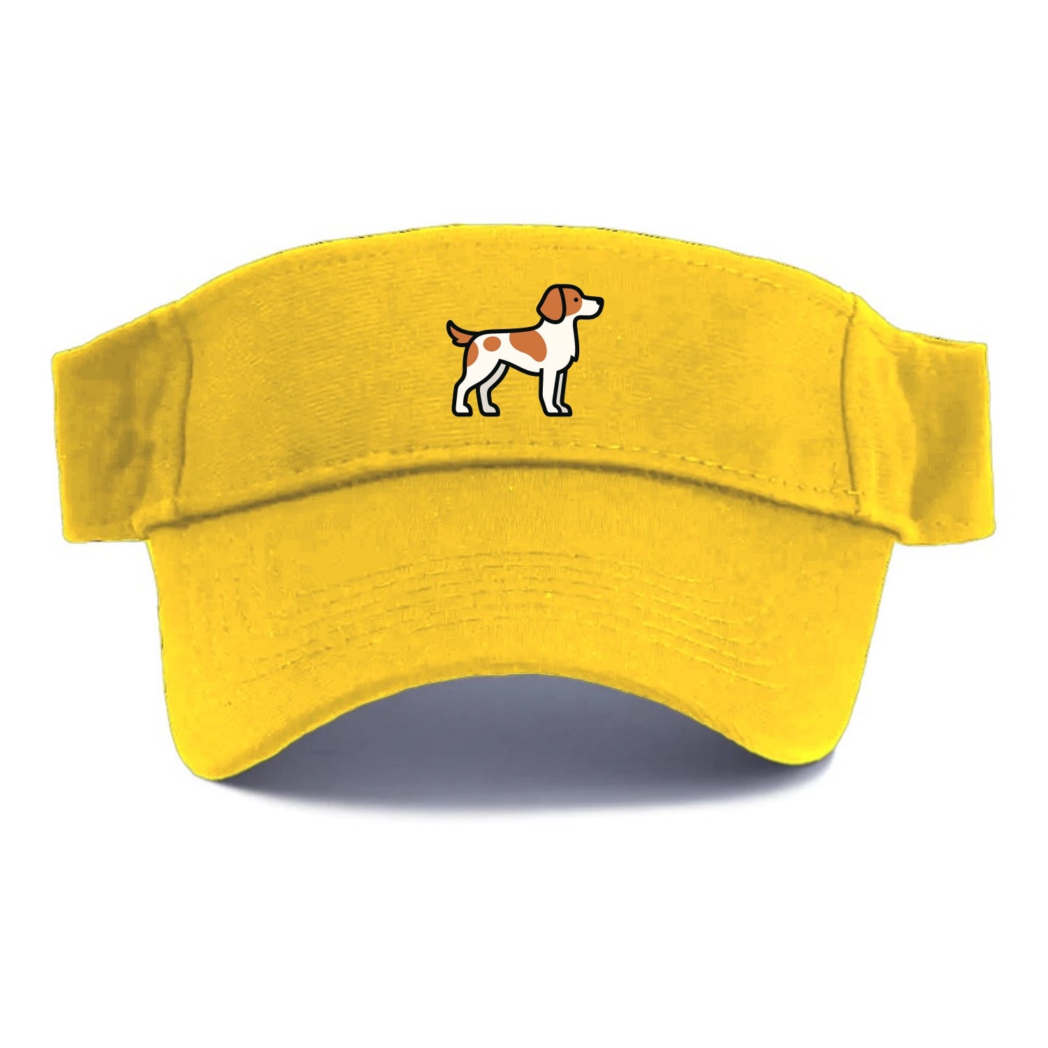 Brittany Spaniel - Orange and white flat side profile - Visor - Golden Harvest(Yellow)