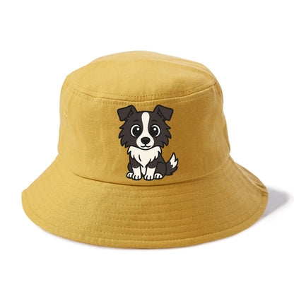 Border Collie - Intense stare sitting pose - Bucket Hat - Golden Harvest(Yellow)