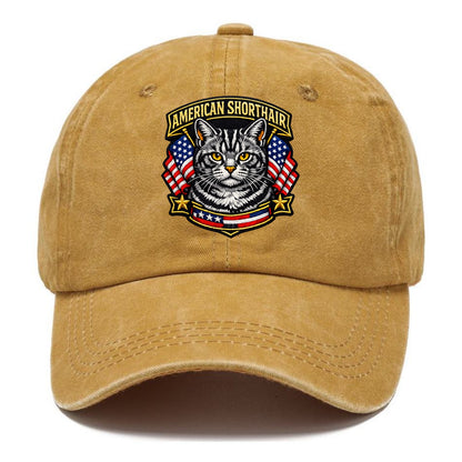 AMERICAN SHORTHAIR - classic american cat in silver tabby , all-American cat - Classic Cap - Golden Harvest(Yellow)
