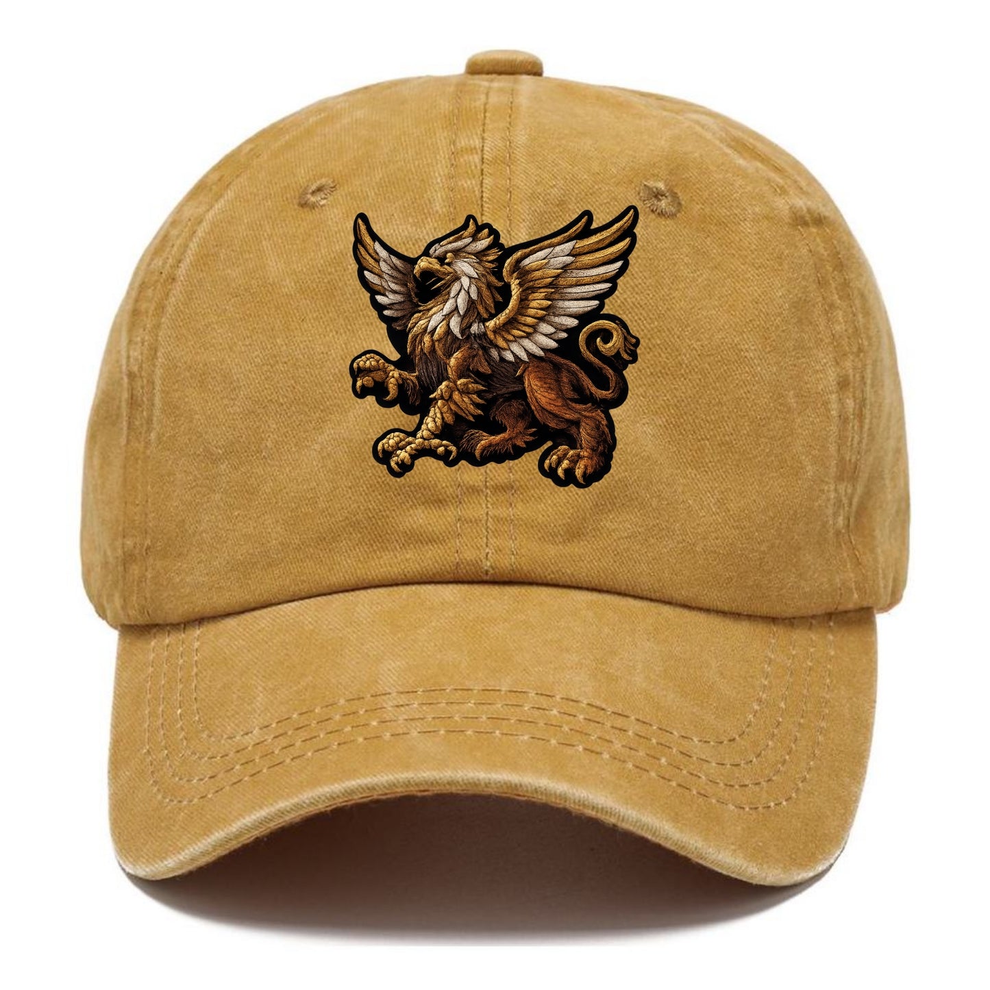 GRIFFIN BEAST - lion eagle hybrid in gold and brown , heraldic - Classic Cap - Golden Harvest(Yellow)