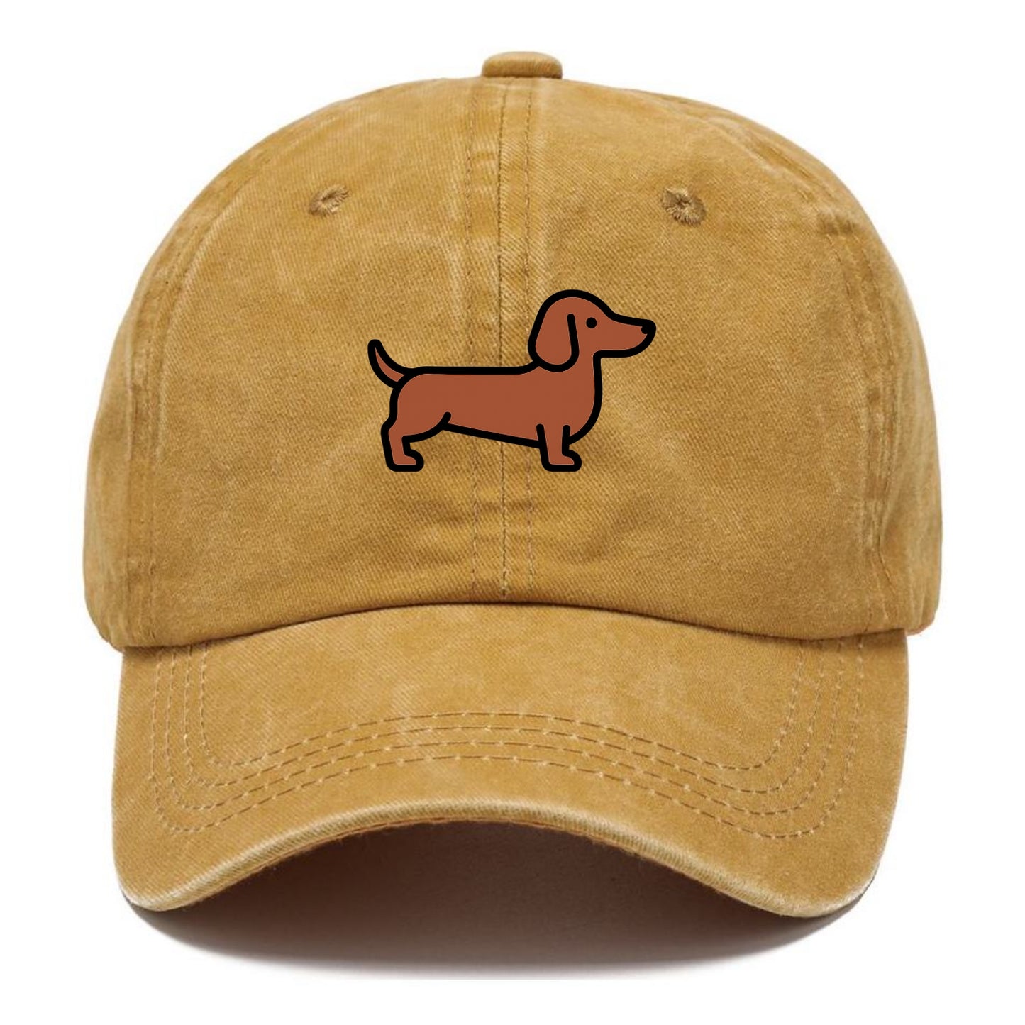 Dachshund - Red/brown smooth flat side profile - Classic Cap - Golden Harvest(Yellow)