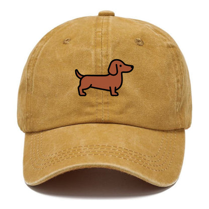 Dachshund - Red/brown smooth flat side profile - Classic Cap - Golden Harvest(Yellow)