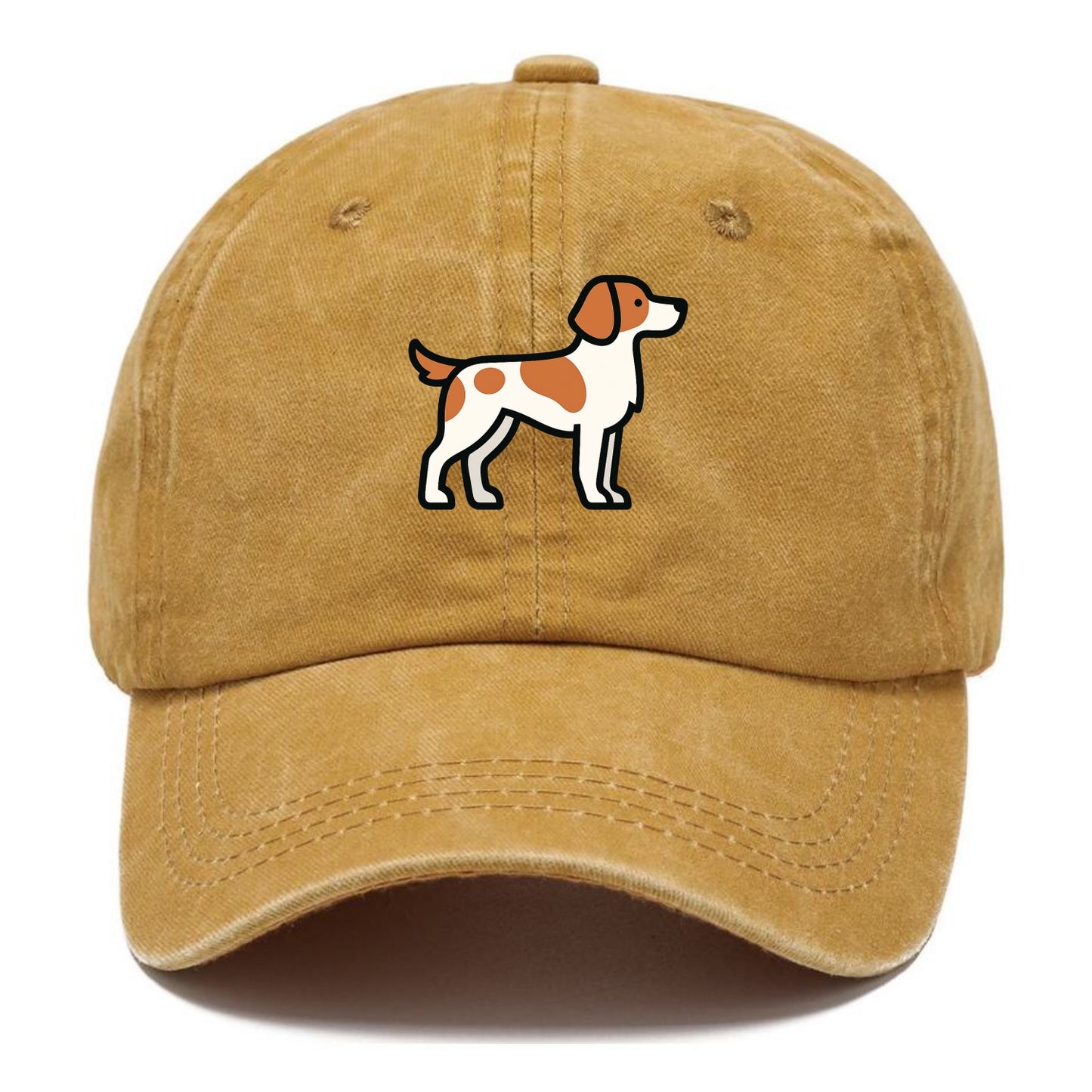 Brittany Spaniel - Orange and white flat side profile - Classic Cap - Golden Harvest(Yellow)