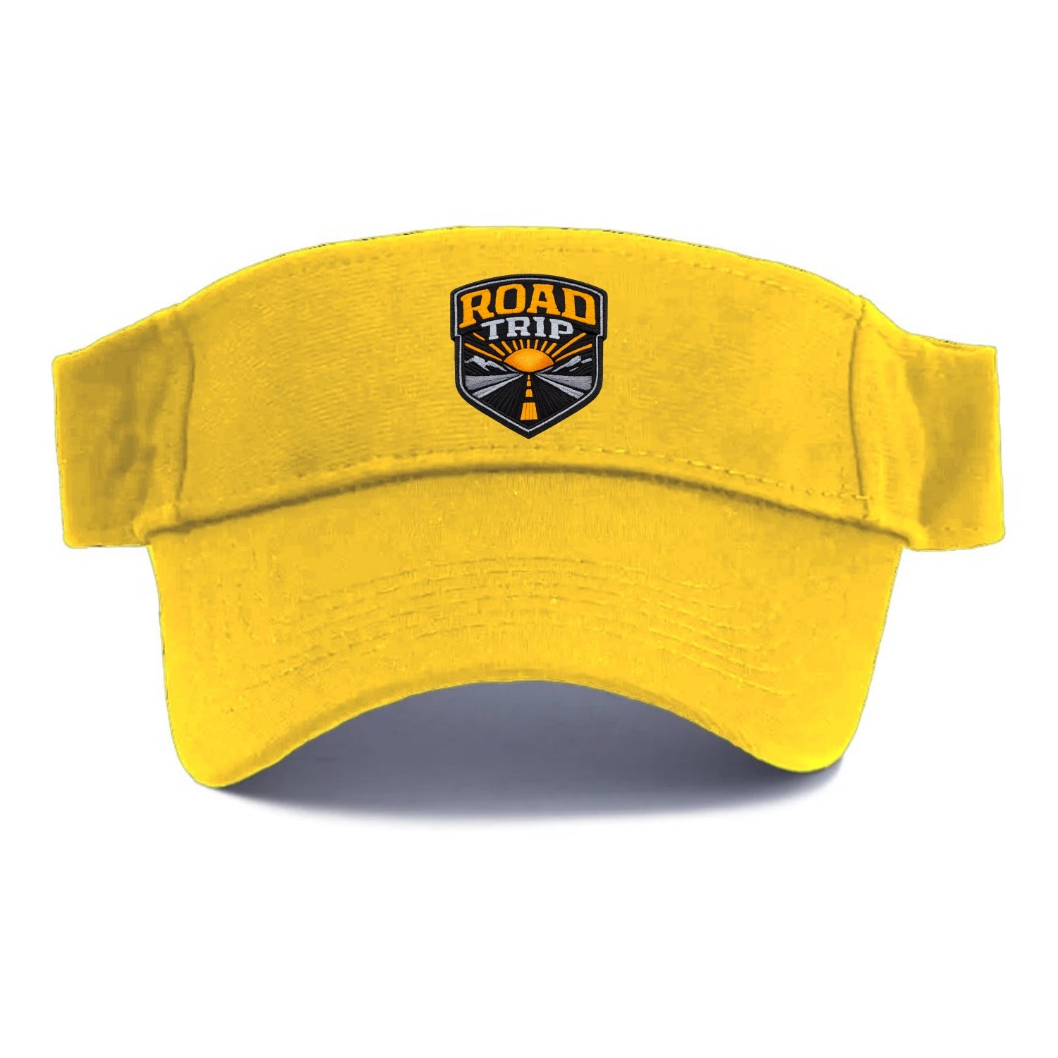 ROAD TRIP - highway and sun in orange and gray , open road - Visor - Golden Harvest(Yellow)