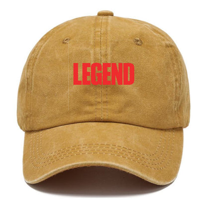 Bold typography design - "LEGEND" - remarkable person, iconic status - Classic Cap - Golden Harvest(Yellow)