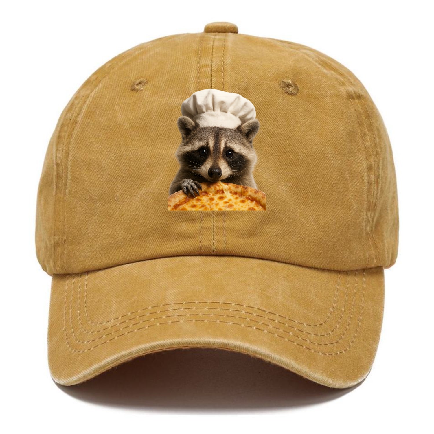 Pizza Dad Raccoon  - Classic Cap - Golden Harvest(Yellow)