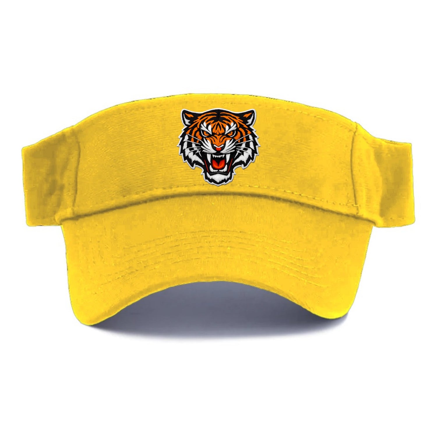 TIGER STRIPES FACE - fierce tiger face in orange, black and white , predator power - Visor - Golden Harvest(Yellow)