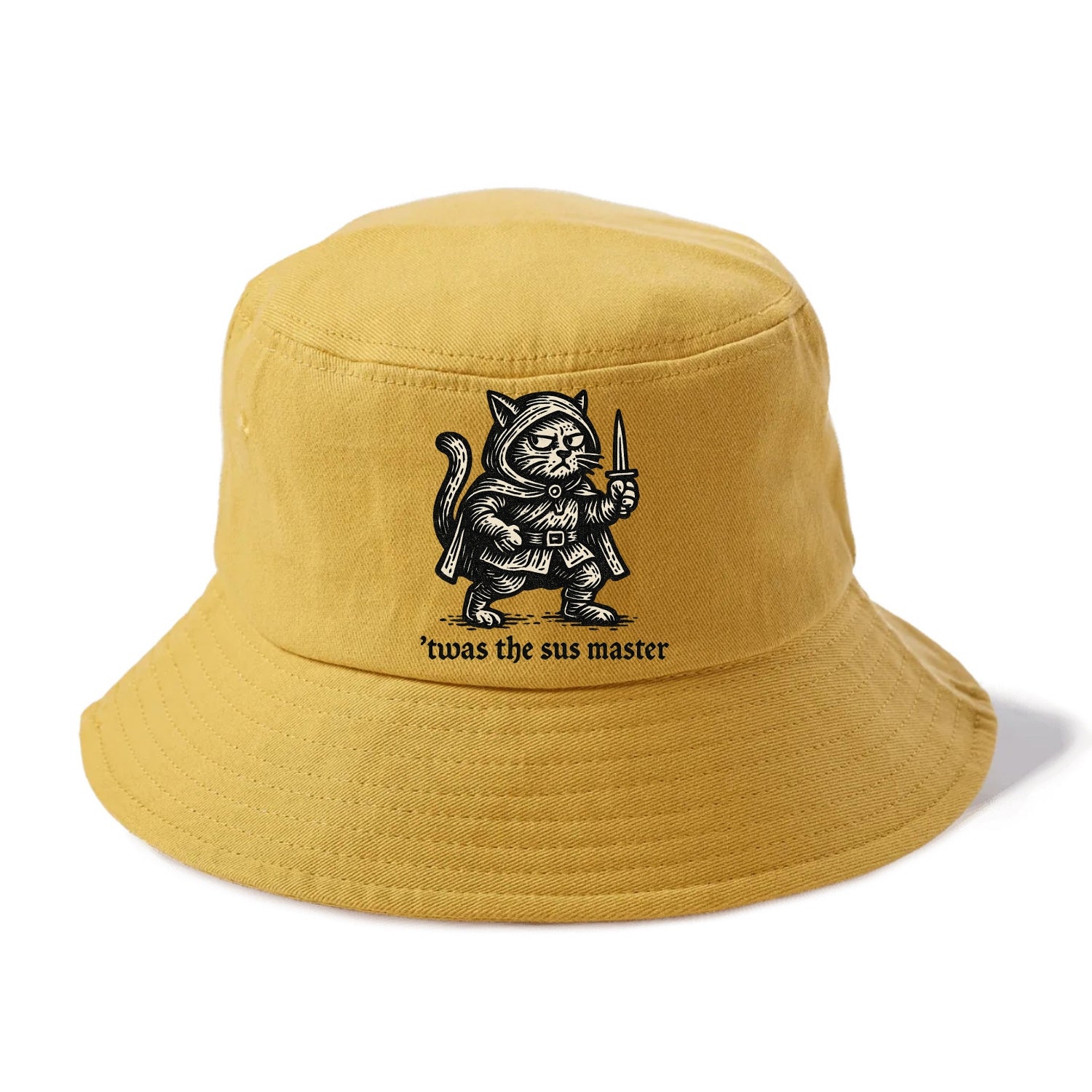 Sus Imposter Cat Spy  - Bucket Hat - Golden Harvest(Yellow)