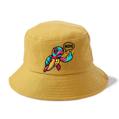 baby sea turtle swimming gracefully, one flipper extended sassily - Bucket Hat - Golden Harvest(Yellow)