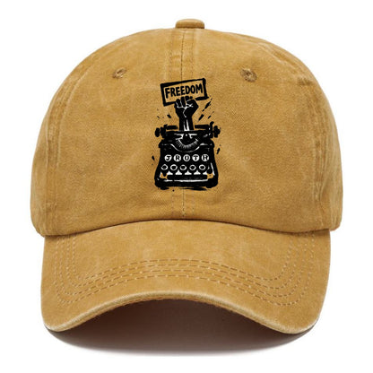 Typewriter keys - journalism and truth ink art - Classic Cap - Golden Harvest(Yellow)