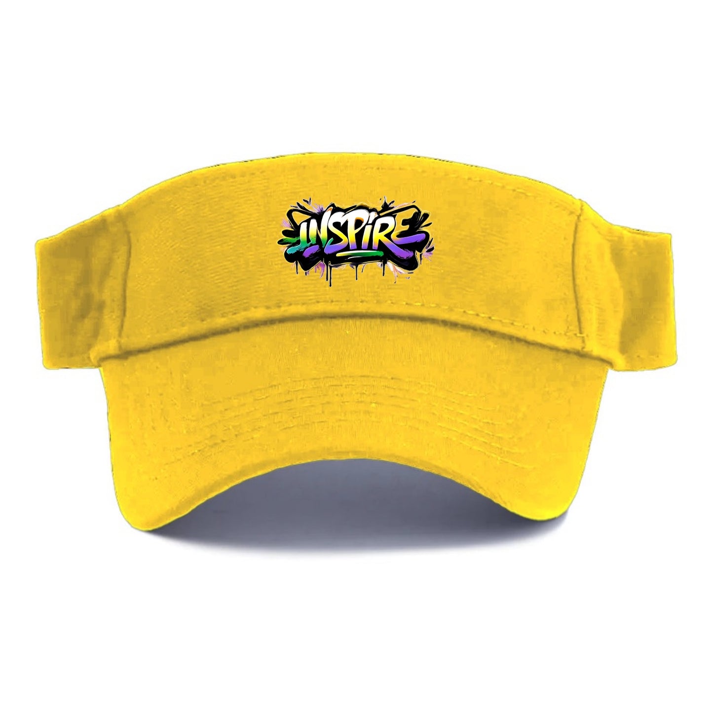 Bold typography design - "INSPIRE" - motivating others, being the spark - Visor - Golden Harvest(Yellow)