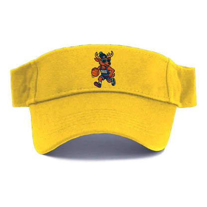 Ohio Deer wearing Cavs beanie with crown patch and wayfarer sunglasses - Visor - Golden Harvest(Yellow)