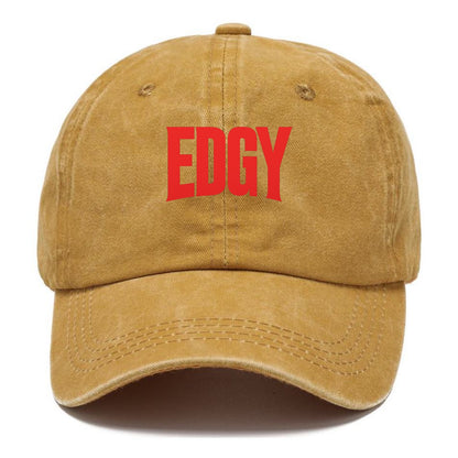 Bold typography design - "EDGY" - pushing boundaries, unconventional - Classic Cap - Golden Harvest(Yellow)