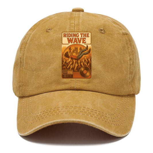 Crowd surfing at packed concert - "Riding the Wave" - concert energy - Classic Cap - Golden Harvest(Yellow)