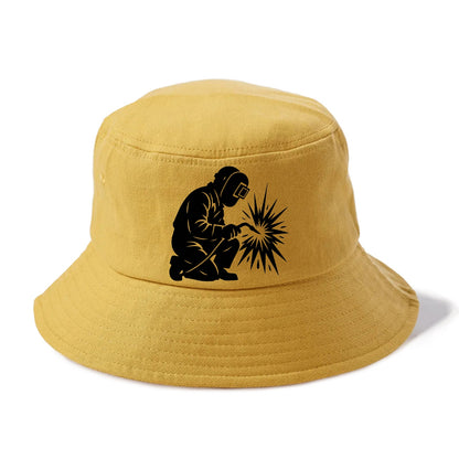 Welder sparks flying dramatically - Bucket Hat - Golden Harvest(Yellow)