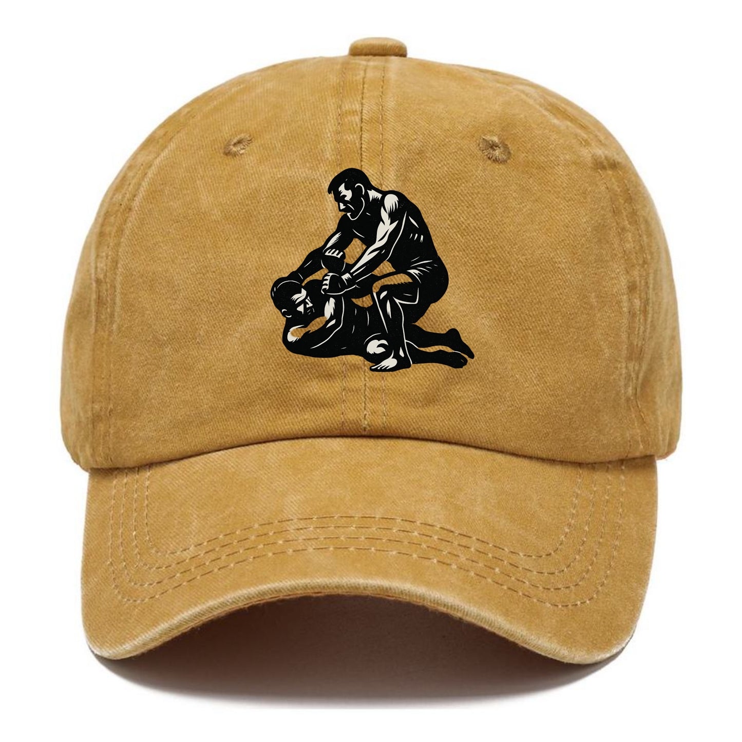 MMA fighter in ground submission hold - Classic Cap - Golden Harvest(Yellow)