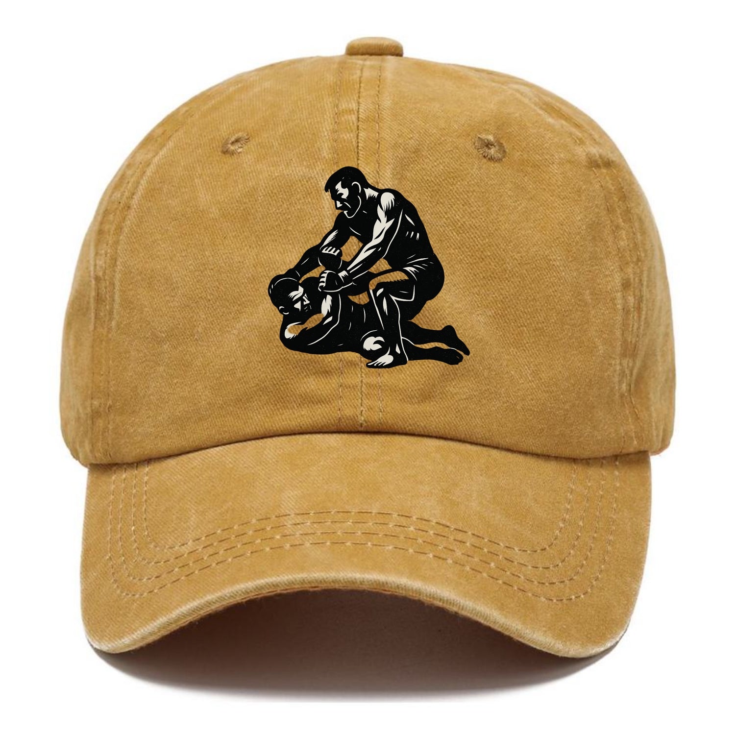 MMA fighter in ground submission hold - Classic Cap - Golden Harvest(Yellow)