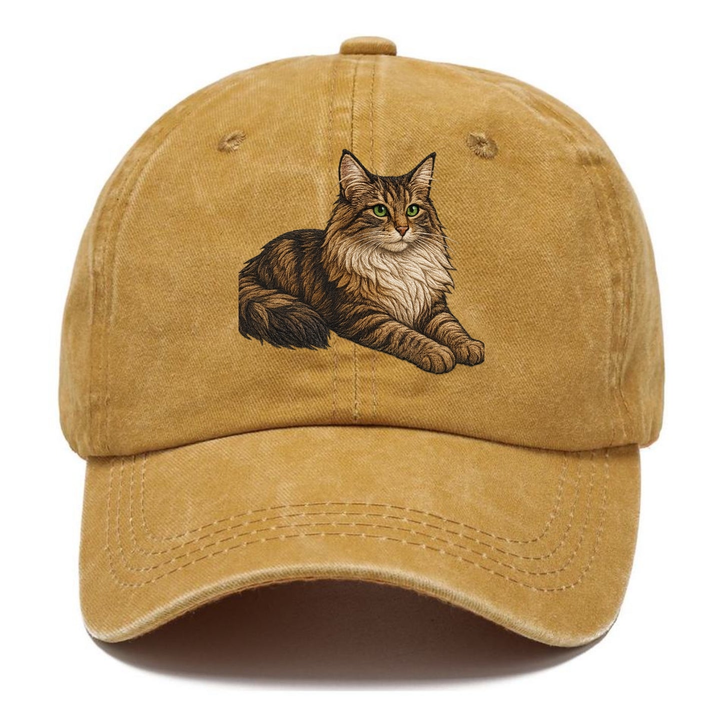 Norwegian Forest Cat  relaxed lying down Classic Cap - Golden Harvest(Yellow)