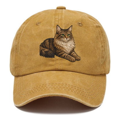 Norwegian Forest Cat  relaxed lying down Classic Cap - Golden Harvest(Yellow)