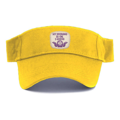 MY HUSBAND IS OK I GUESS - purple ok shrug - purple - mediocre husband - Visor - Golden Harvest(Yellow)