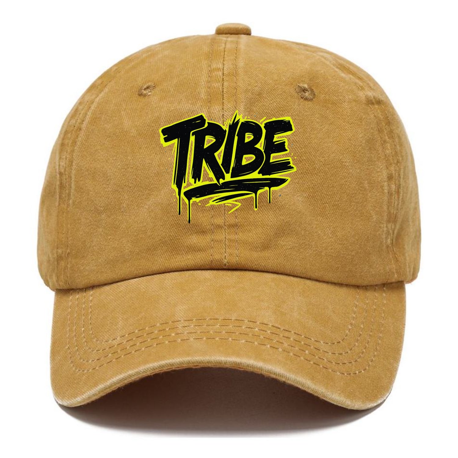 Bold typography design - "TRIBE" - your community, your group - Classic Cap - Golden Harvest(Yellow)