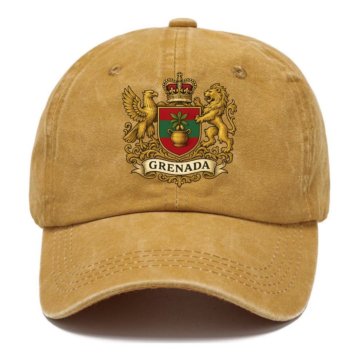 Grenada Heritage Badge  - Classic Cap - Golden Harvest(Yellow)