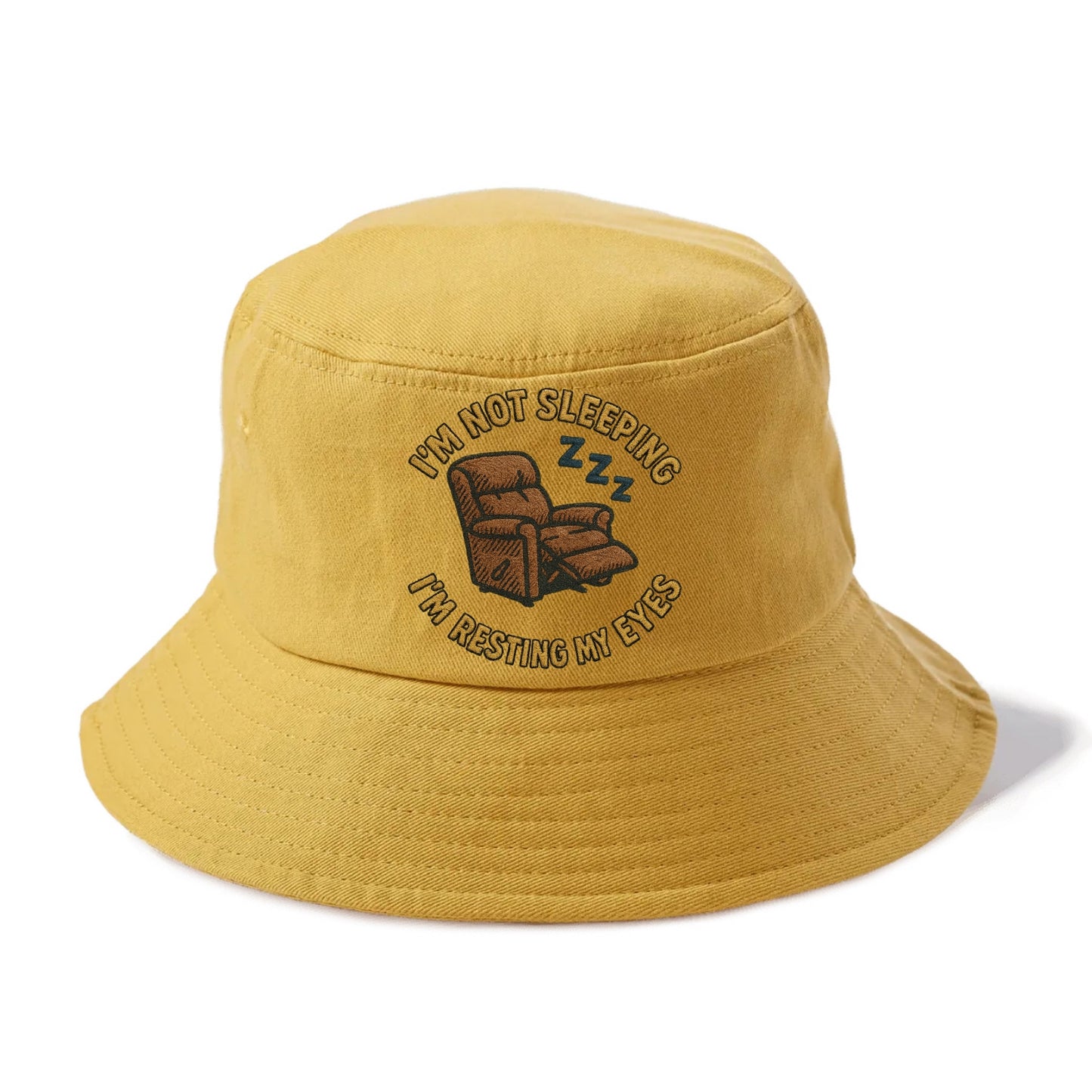 I'm Not Sleeping I'm Resting My Eyes  - Bucket Hat - Golden Harvest(Yellow)